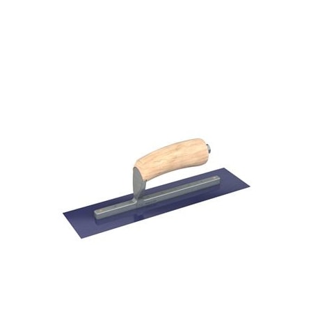 Steel City Trowels By Bon Bon 66-175 Finish Trowel, Square, Blue Steel, 12 X 3, Wood 66-175